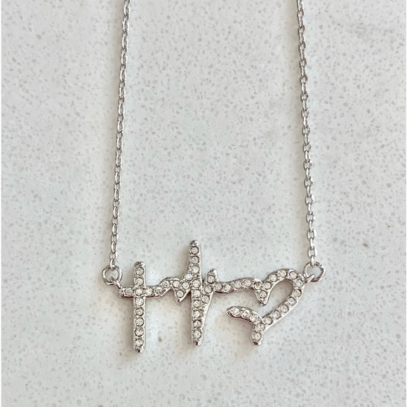 Touchstone Crystal Faith Hope Love Necklace - Picture 2 of 5